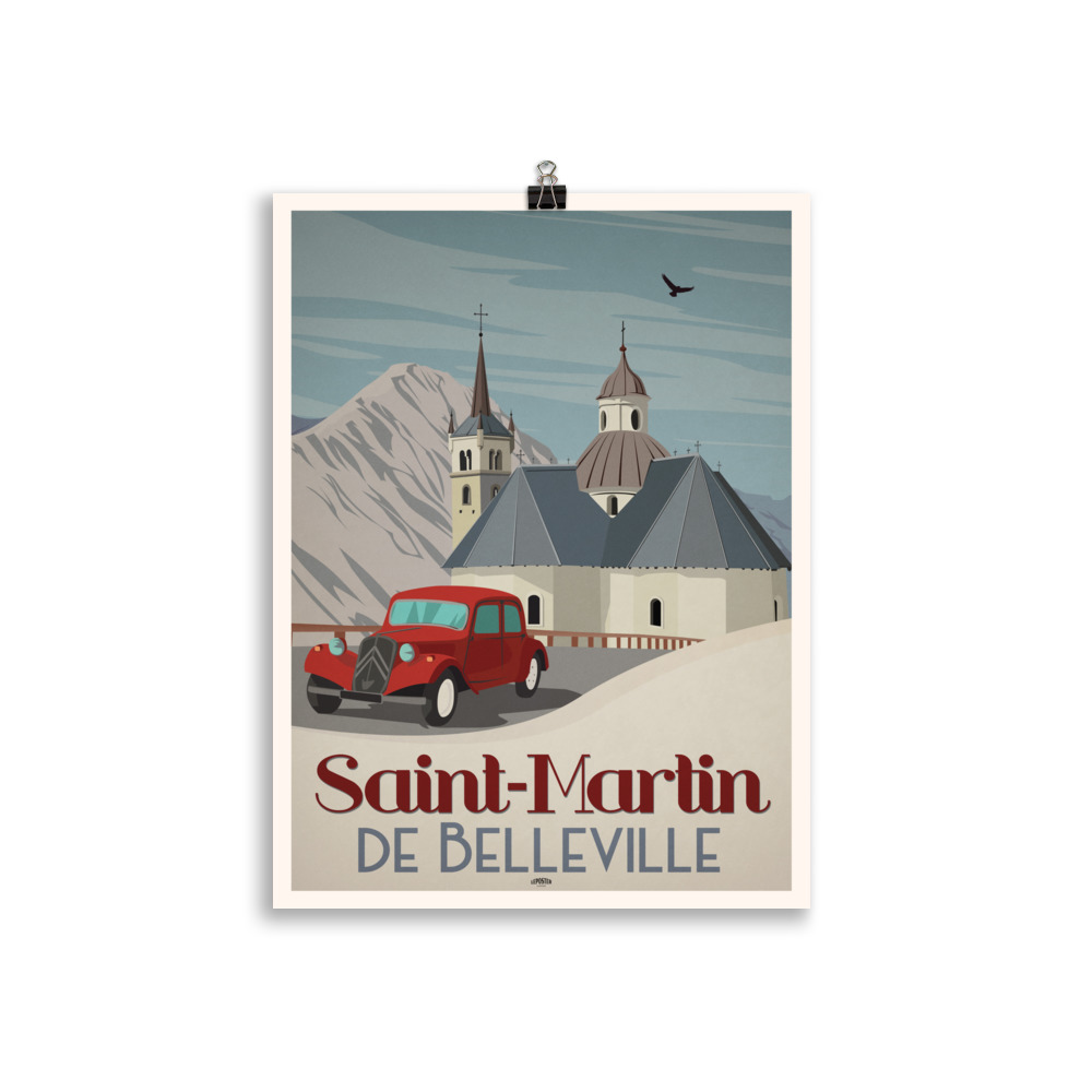 Poster Travel Vintage " Saint Martin de Belleville " Pays de Savoie – Image 2