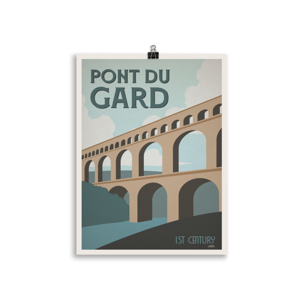 Poster Travel Vintage "Pont du Gard" Minimalist – Image 2