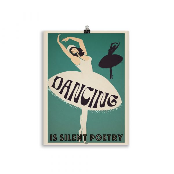 Poster Vintage "Dancing is silent poetry" – Image 2