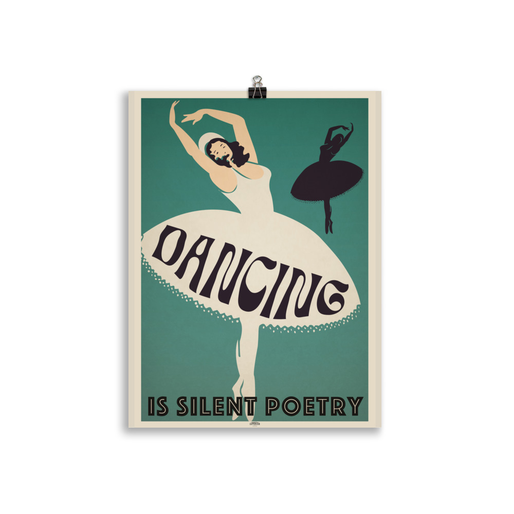 Poster Vintage "Dancing is silent poetry" – Image 2