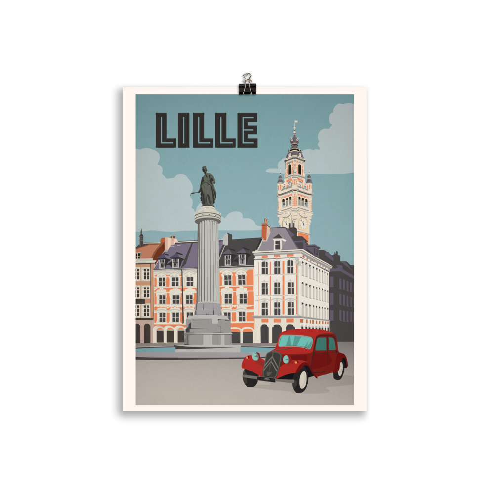 Poster Vintage Travel "Ville de Lille" – Image 2