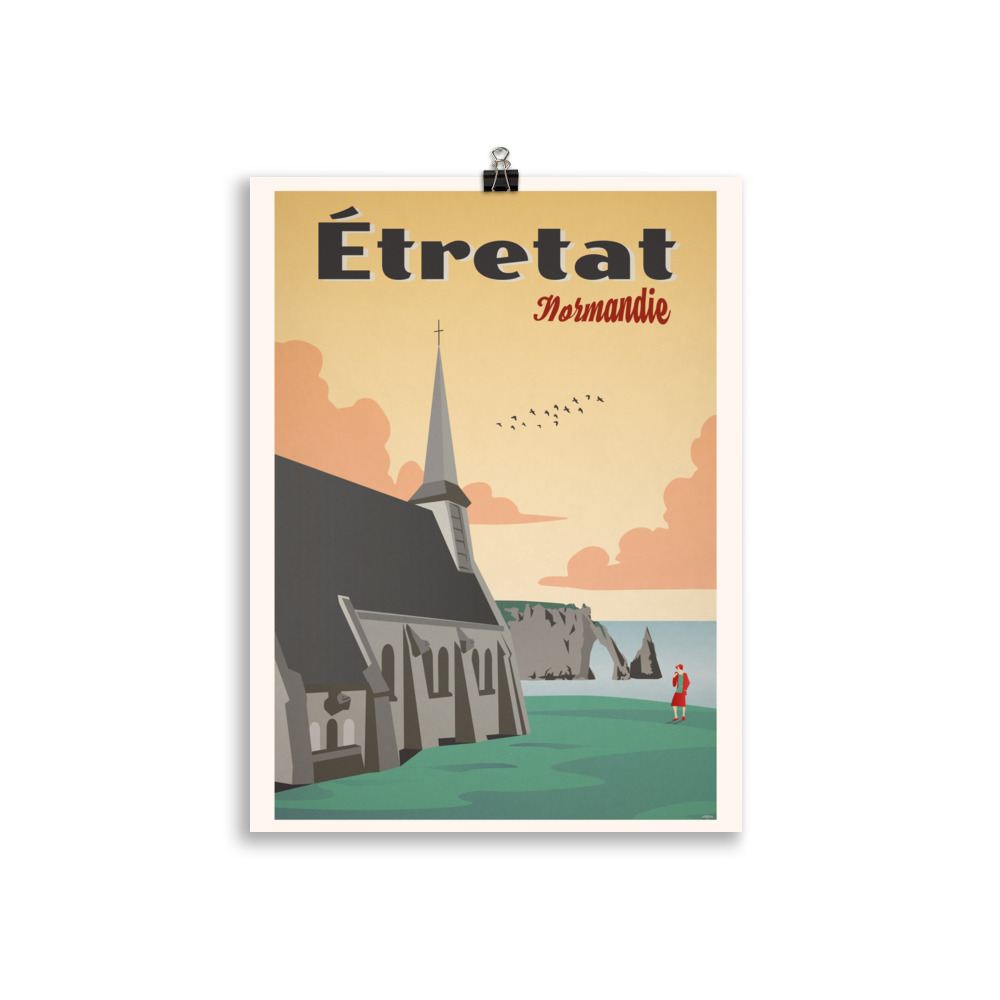 Poster Travel Vintage "Etretat Normandie" – Image 2