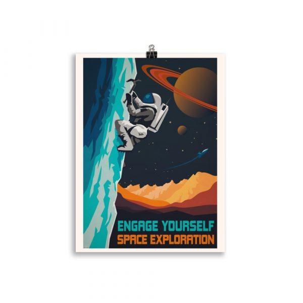 Poster Propagande Vintage « Engage Yourself Space Exploration » Science-Fiction – Image 2