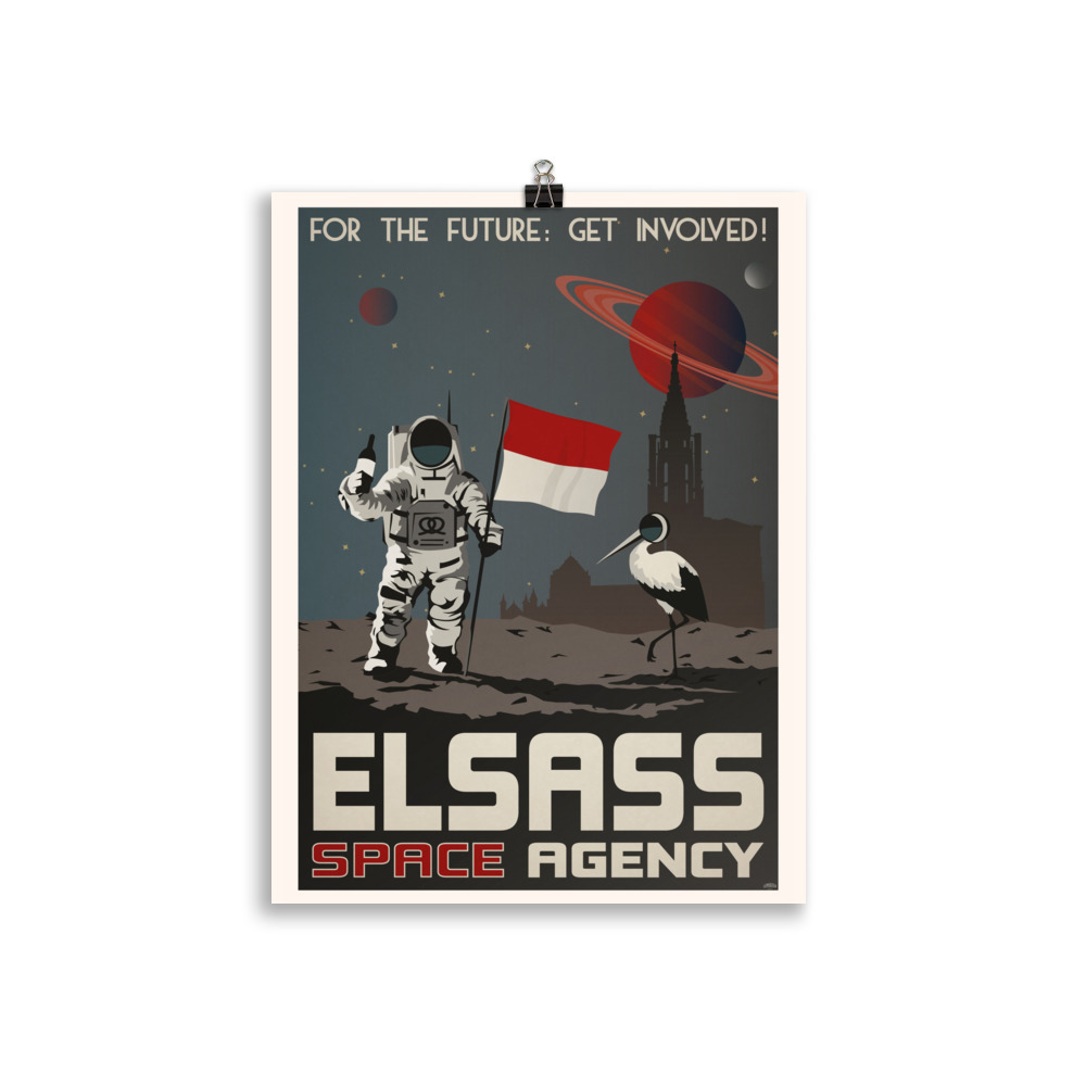 Poster Propagande Vintage "Elsass Space Agency"  Science-Fiction – Image 2