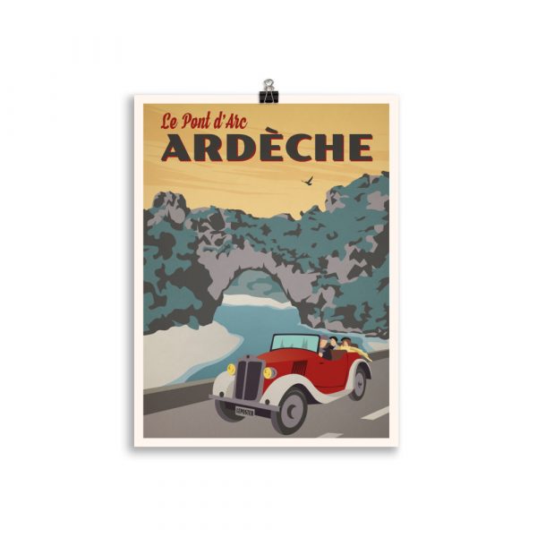 Poster Travel Vintage "Ardèche" Pont d'Arc – Image 2