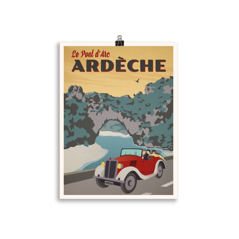 Poster Travel Vintage "Ardèche" Pont d'Arc – Image 2