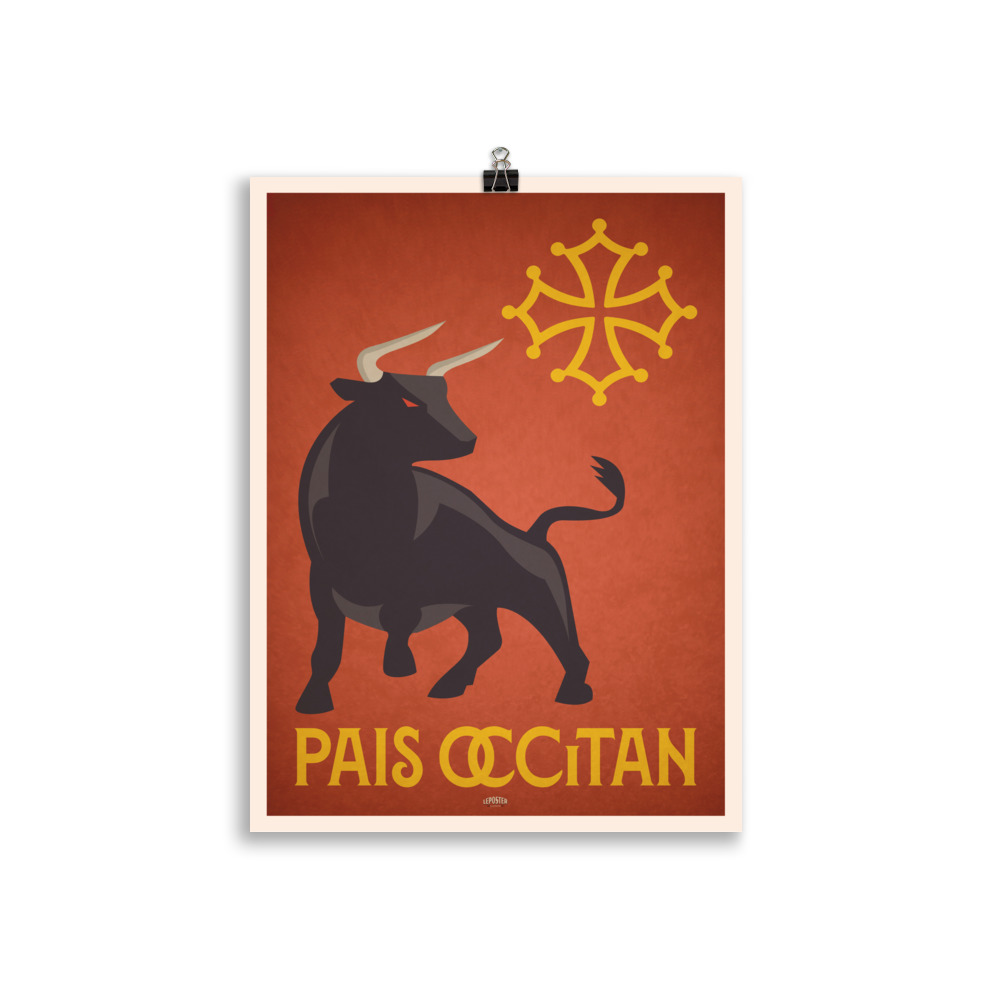 Poster Travel Vintage "Pais Occitan" Taureau d'Occitanie – Image 2