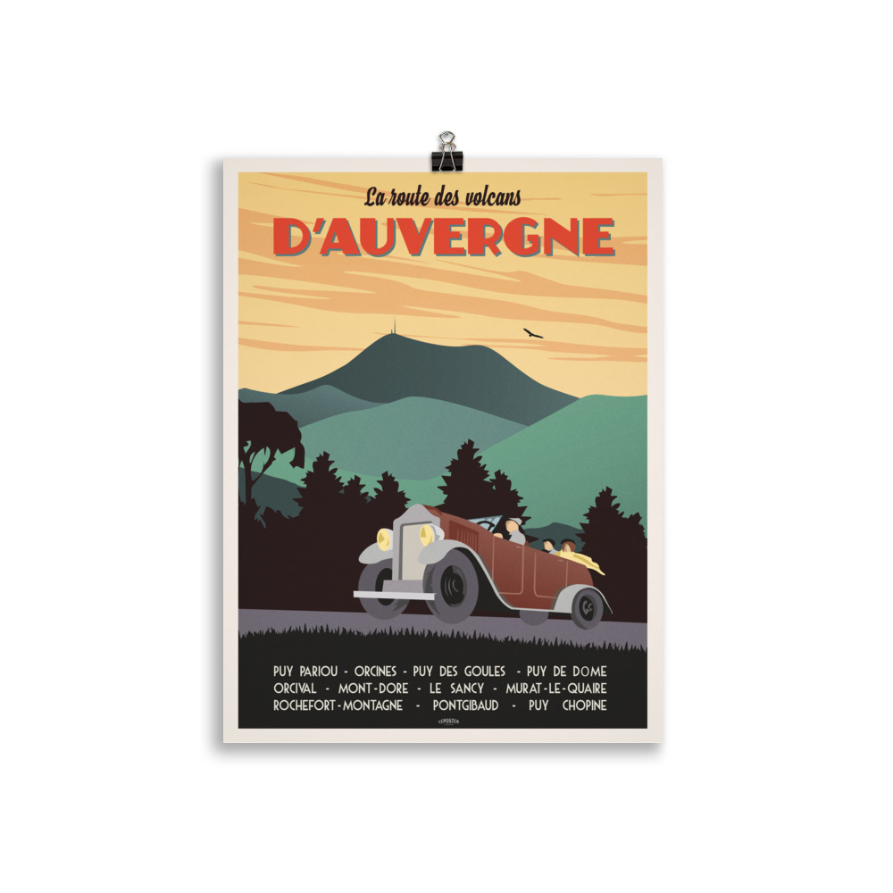Poster Travel Vintage "La route des Volcans d'Auvergne" – Image 2