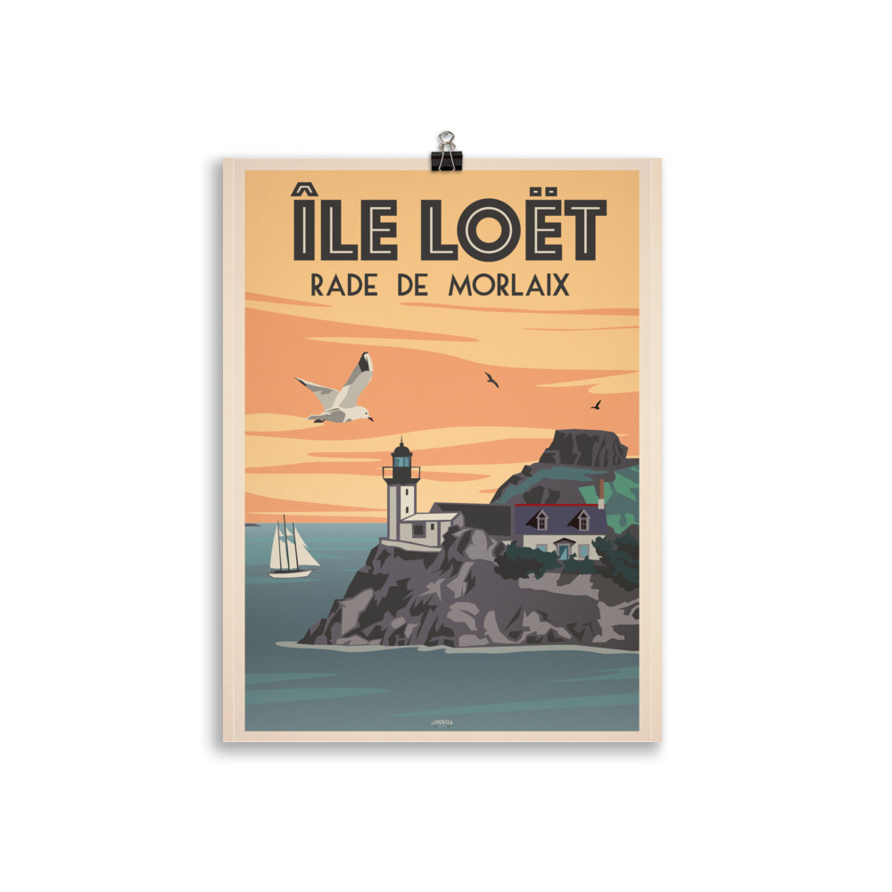 Poster Travel Vintage "Ile Loët " Bretagne - Rade de Morlaix – Image 2