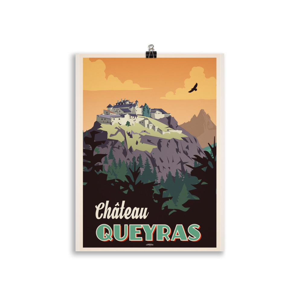 Poster Travel Vintage "Le Château Queyras"Poster – Image 2