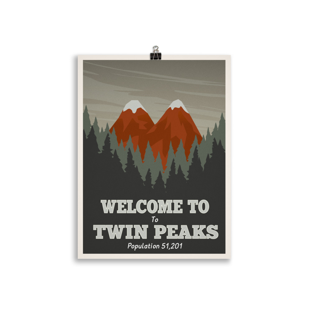 Poster Travel Vintage « Welcome to Twins Peaks" – Image 2