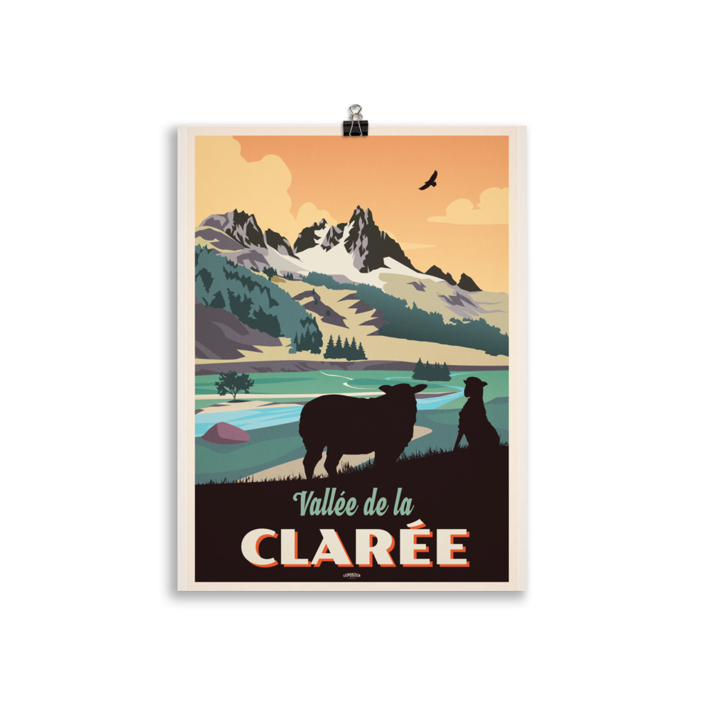 Poster Travel Vintage "La Vallée de la Clarée" Névache – Image 2