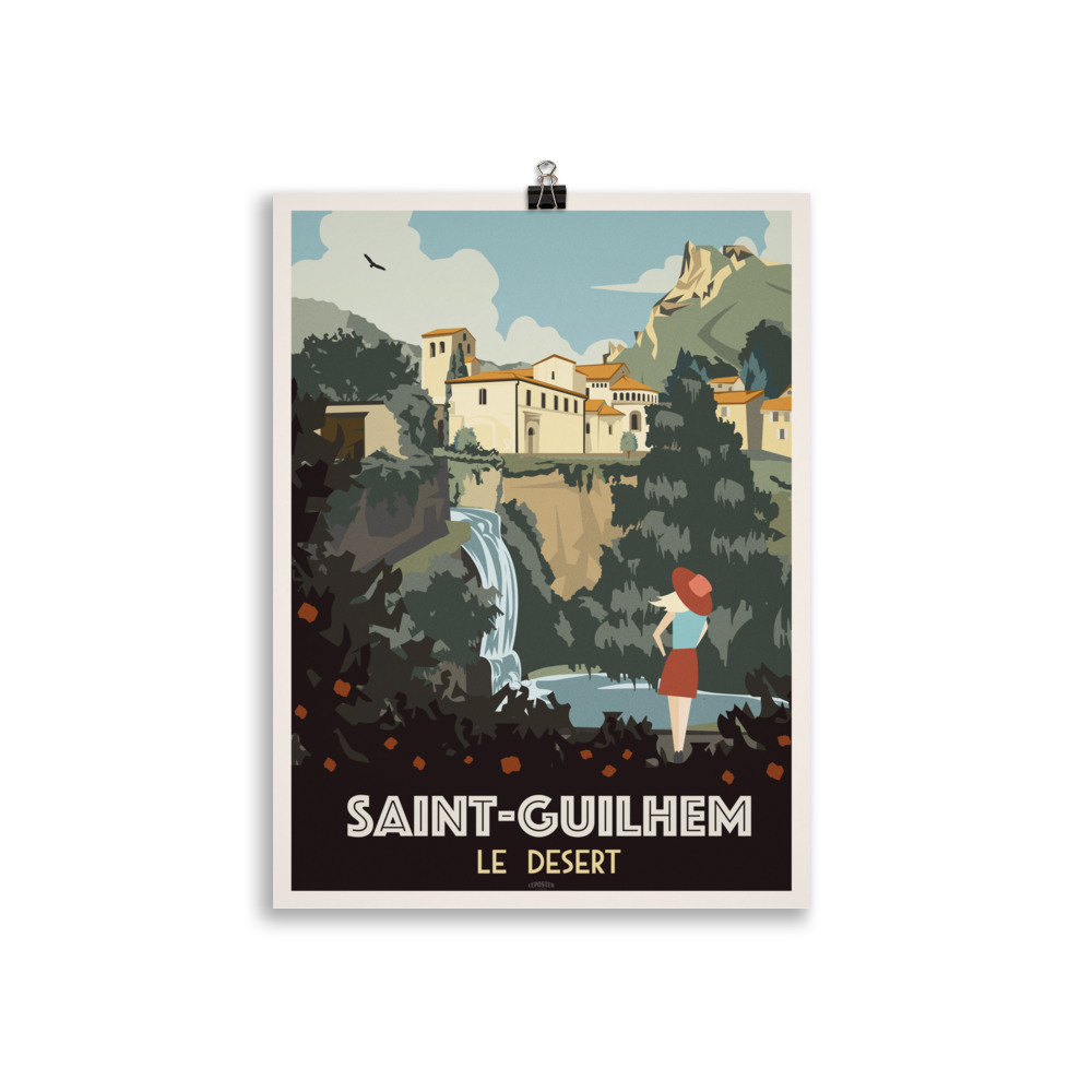 Poster Travel Vintage "Saint-Guilhem-le-Desert " – Image 2
