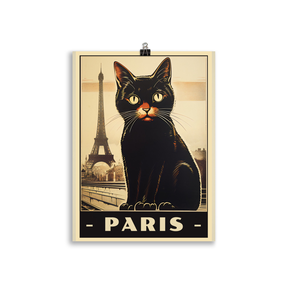 Poster Art Vintage "Chaton de Paris" – Image 2