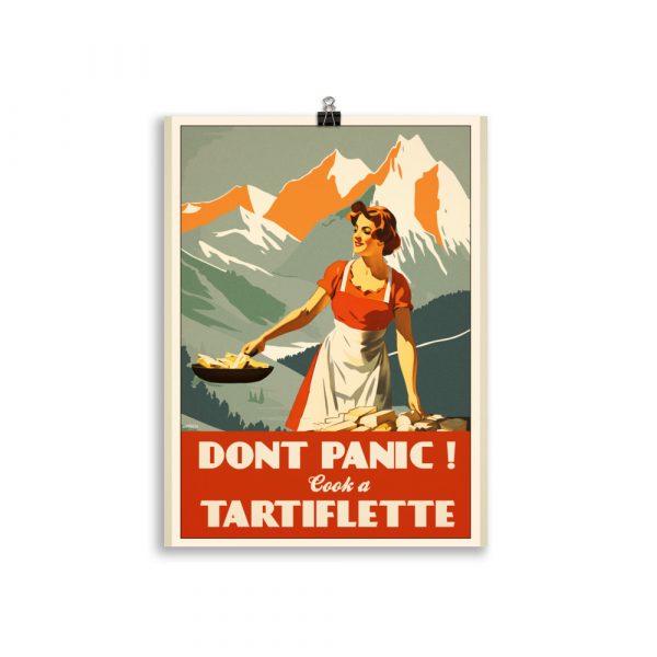 Poster Humour Vintage "Don't Panic, cook a Tartiflette" Propaganda – Image 2