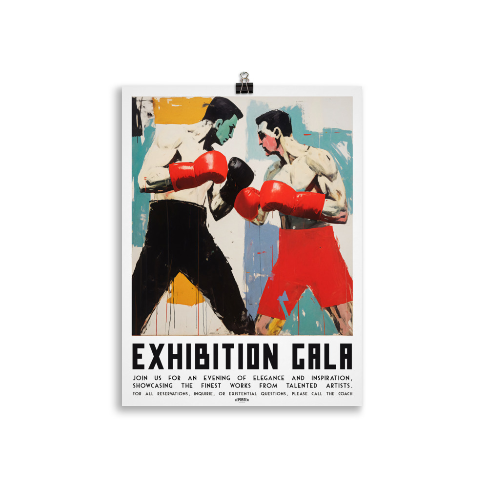 Poster Vintage Boxing Gala Exhibition – Image 2