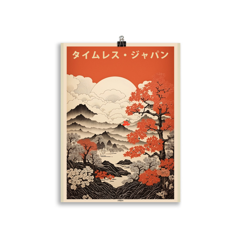 Poster Vintage "Timeless Japan" Art-Deco – Image 2