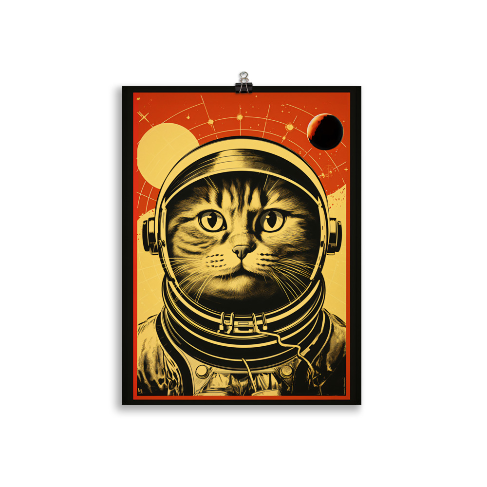 Poster Humour SF "Space Cat 1" – Image 2