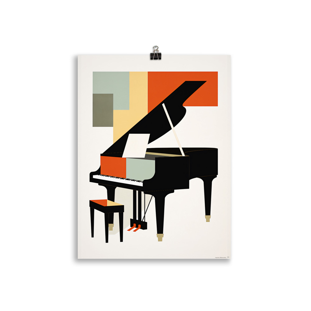 Poster Art Deco "Piano Cub'Art" – Image 2