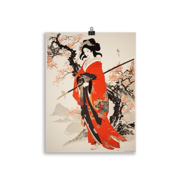 Ukiyo-e "Warrior Japan Girl" – Image 2