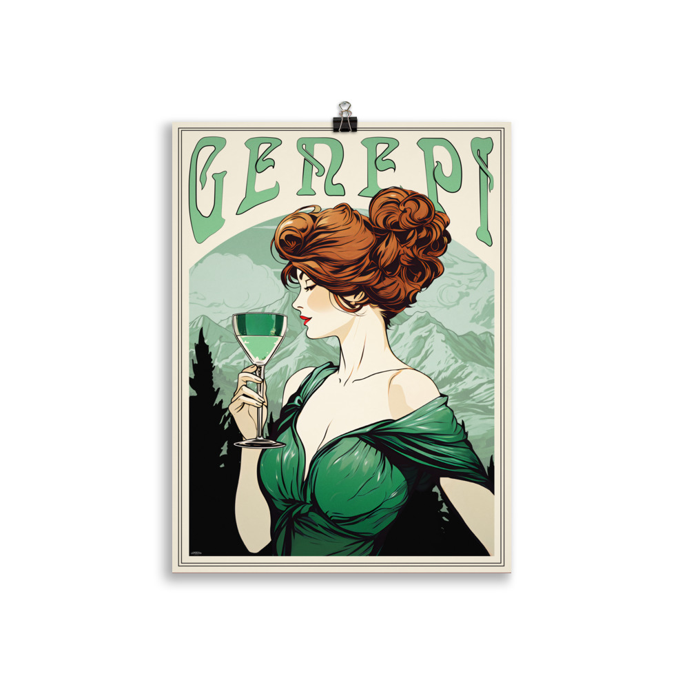 Affiche Alcool Vintage : Genepi Art Nouveau – Image 2
