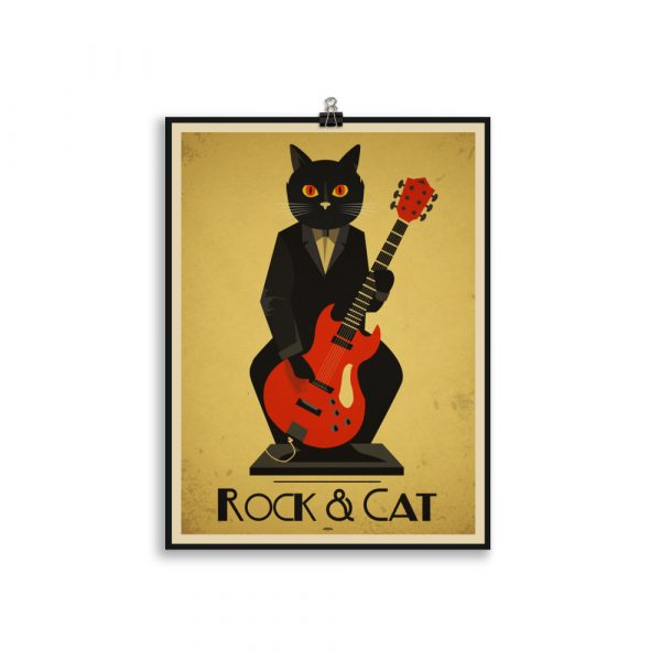 Poster Music Vintage "Rock and Cat" Art & Deco – Image 2