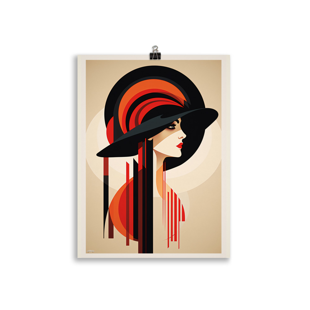 Poster Art Deco " Lady Vintage Glam" Portrait de femme – Image 2