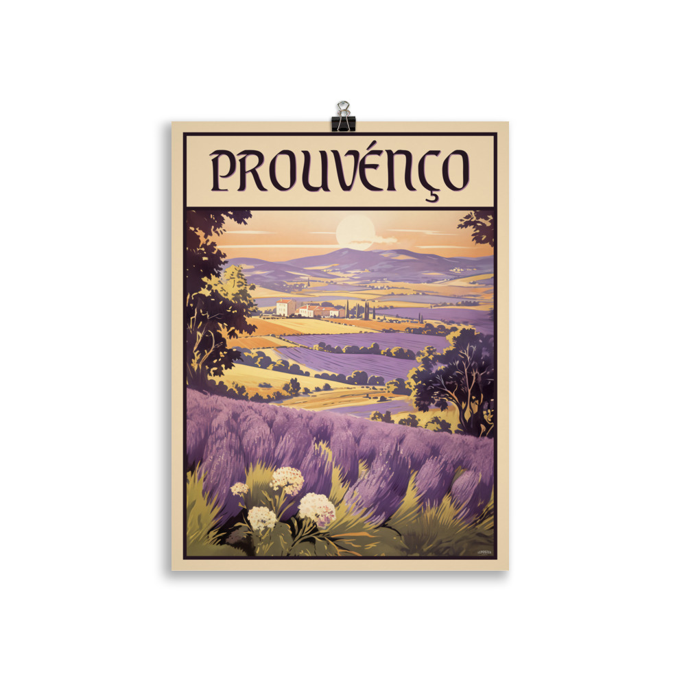 Poster Travel Vintage " Prouvénço" Village de Provence – Image 2