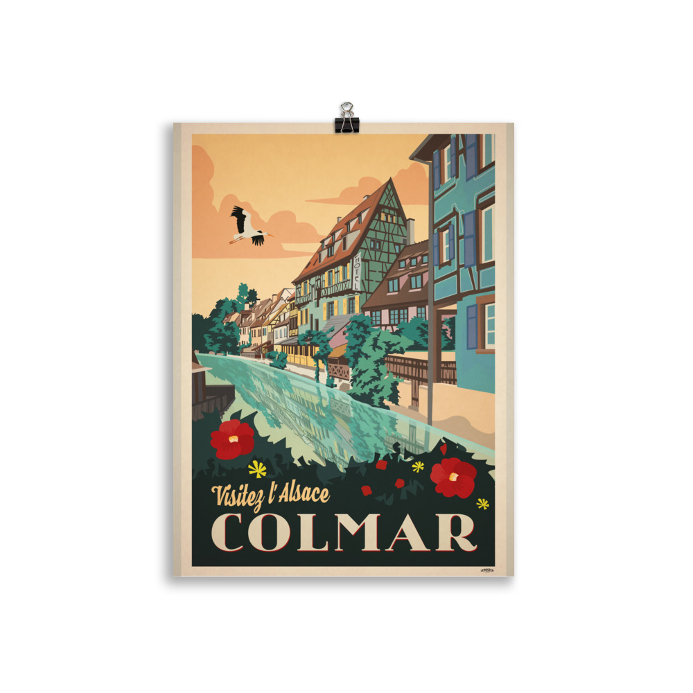 Poster Travel Vintage Alsace "Colmar" – Image 2