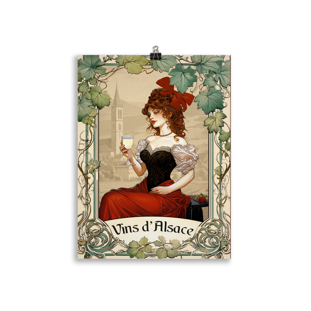 Poster Art Nouveau "Vin d'Alsace" – Image 2
