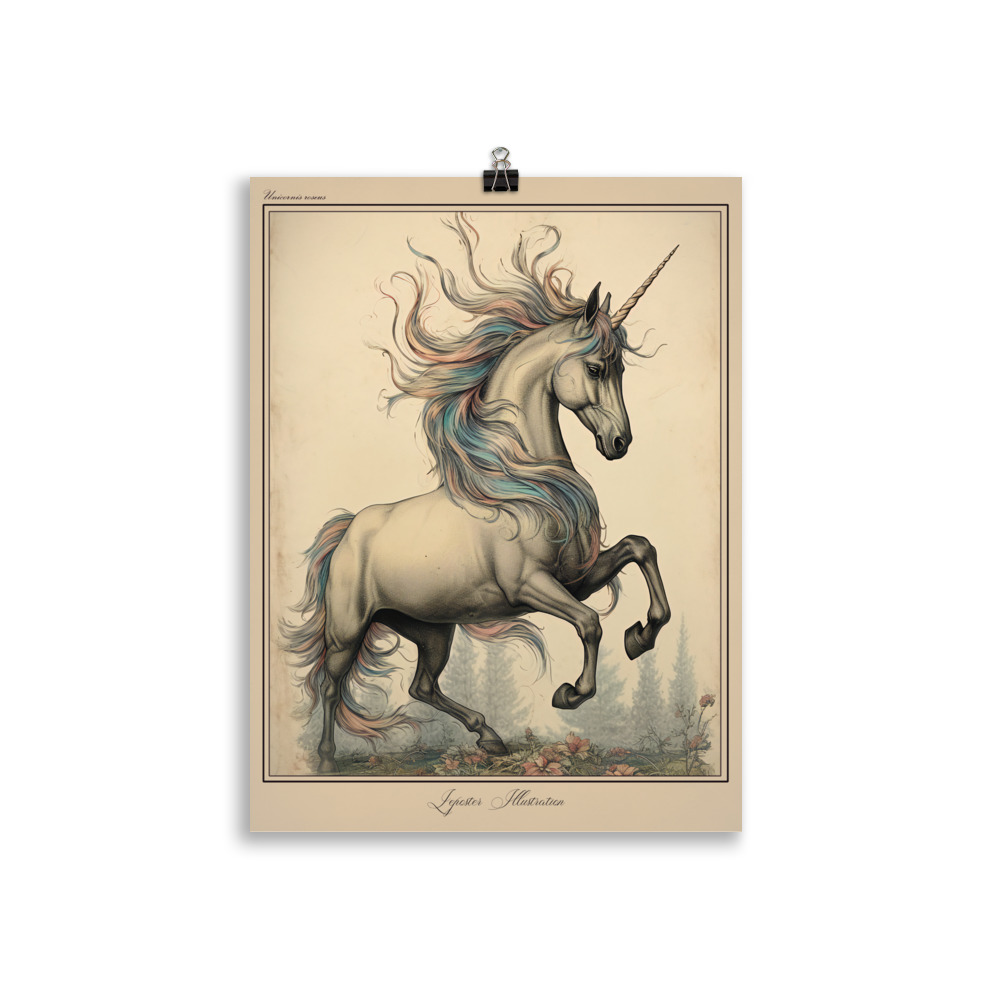 Poster Vintage Naturaliste "Unicornis Roseus : La Licorne" – Image 2