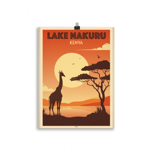 Poster Travel Vintage "Lake Nakakuru, Kenya" – Image 2