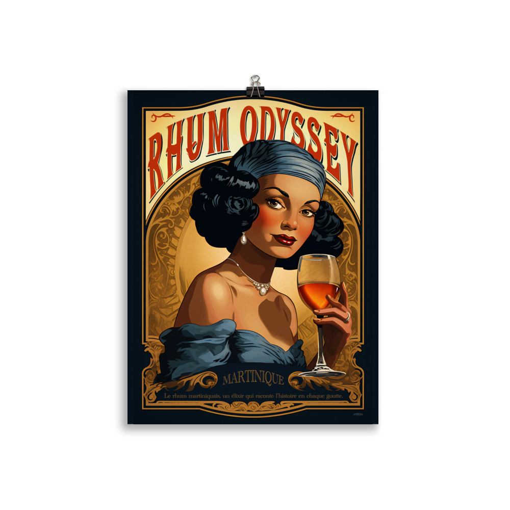 Poster Alcool Vintage "Rhum Odyssey" Rhum Martiniquais – Image 2
