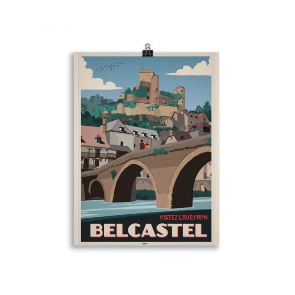 Poster Travel Vintage "Belcastel" Aveyron – Image 2