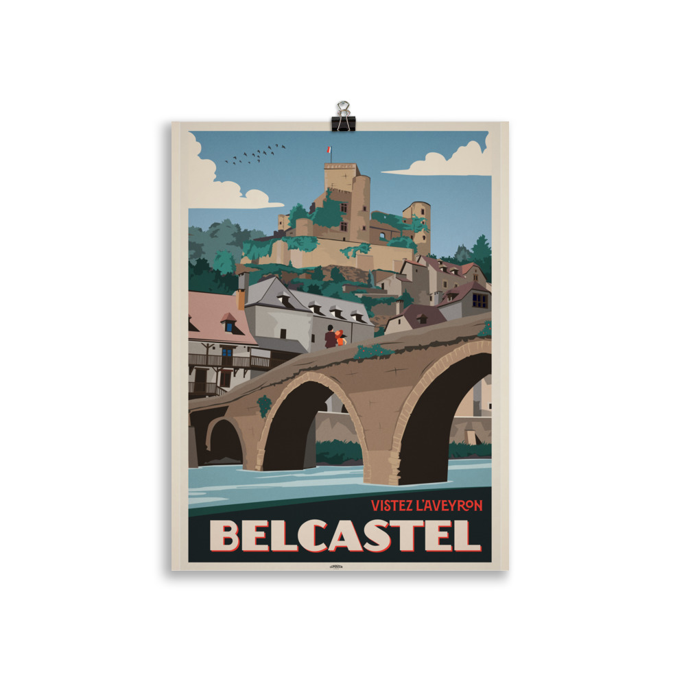 Poster Travel Vintage "Belcastel" Aveyron – Image 2