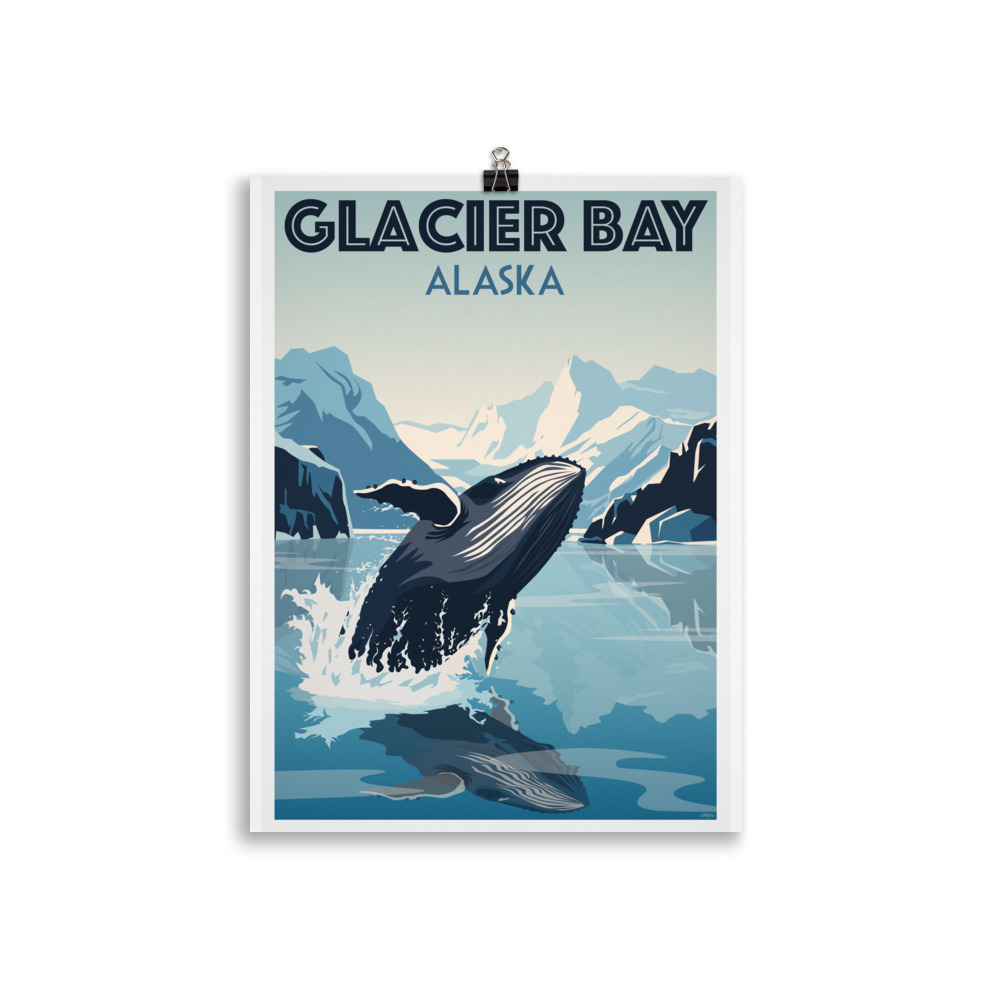 Poster Travel Vintage "Glacier Bay - Alaska" Parc National – Image 2