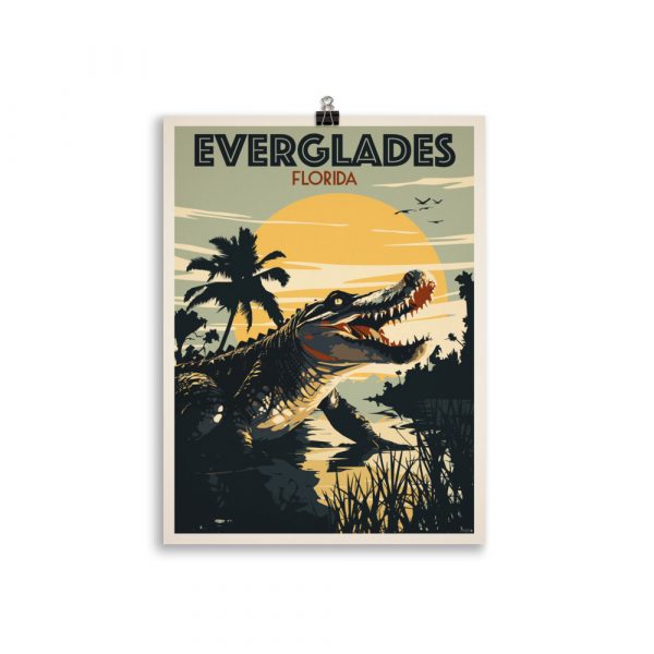 Poster Travel Vintage "Everglades Florida" National Park – Image 2