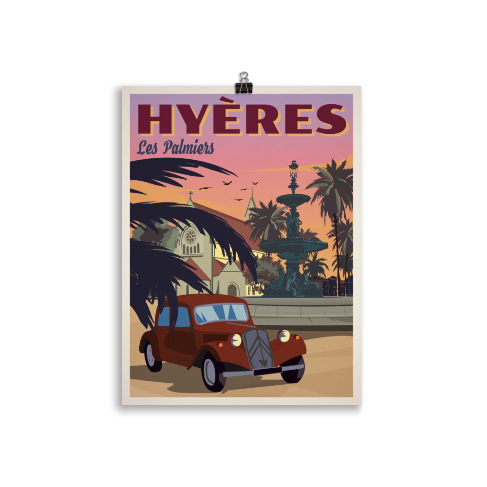 Poster Travel Vintage " Hyeres Les Palmiers" – Image 2