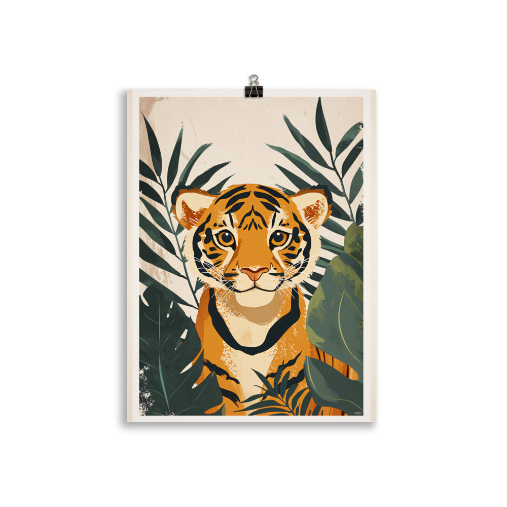 Poster Vintage "Bébé Tigre" Chambre d'Enfant – Image 2