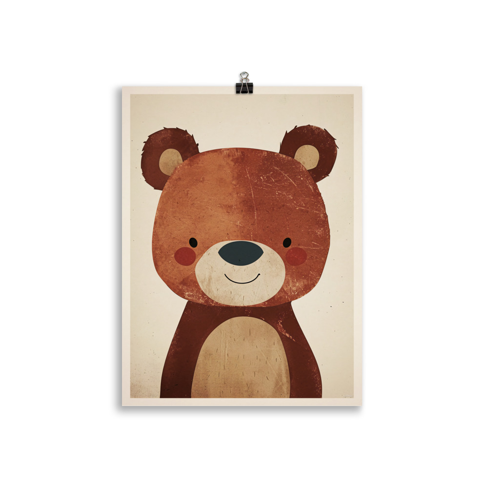 Poster Vintage "Bébé Ours" Chambre d'Enfant – Image 2
