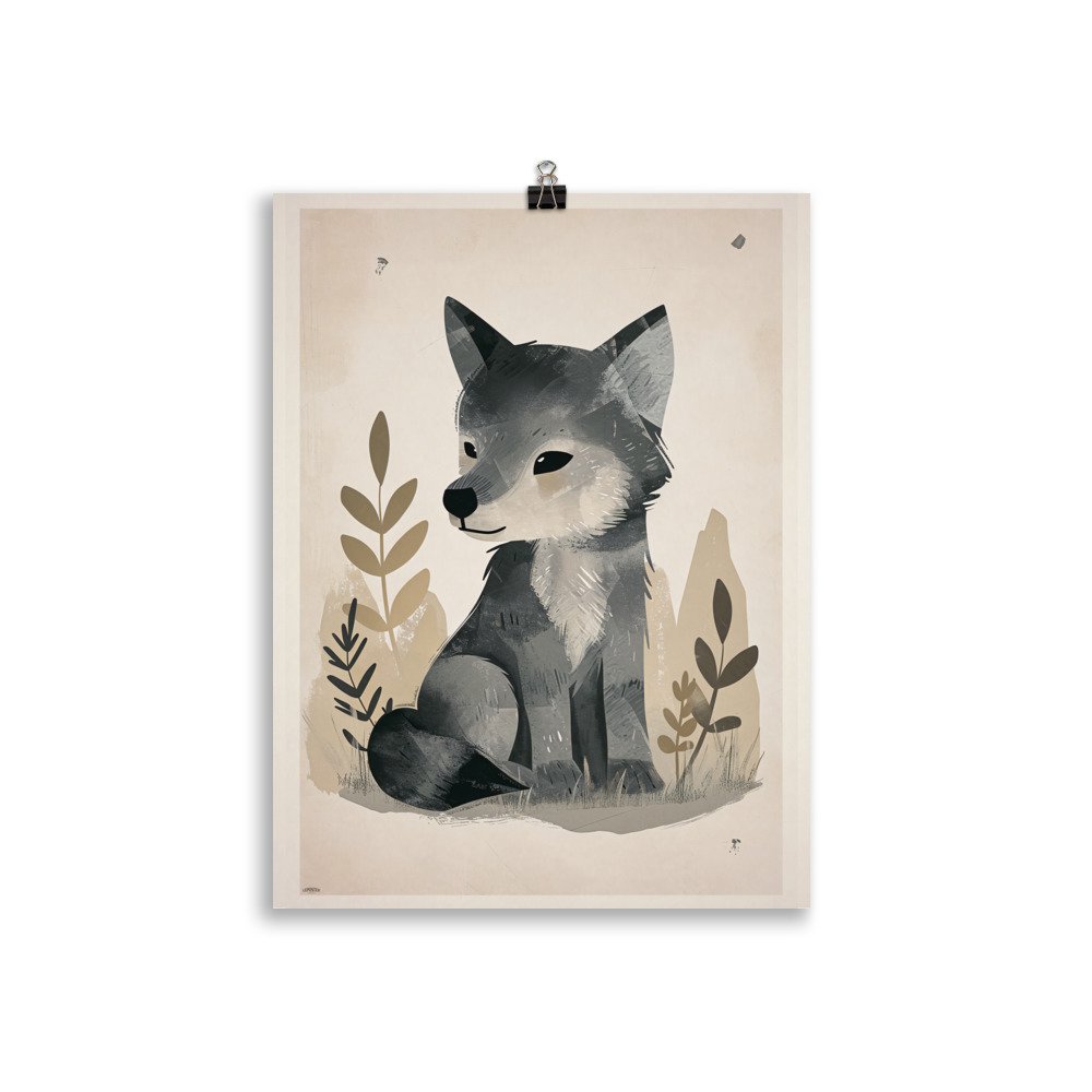 Poster Vintage "Baby Wolf" Chambre d'Enfant – Image 2