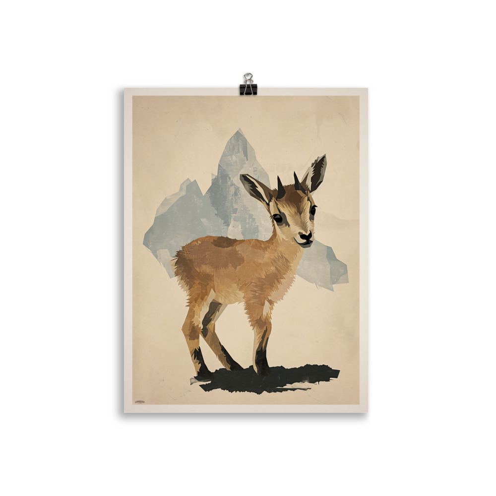 Poster Vintage "Bébé Chamois" Chambre d'Enfant – Image 2