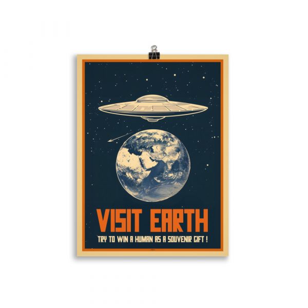 Poster Vintage Humoristique "Travel to Earth" – Image 2