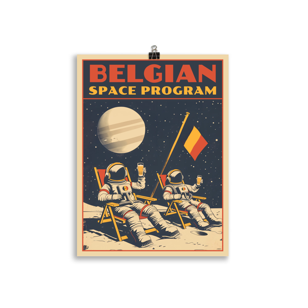 Poster Vintage Humour "Belgian Space Program" Science Fiction – Image 2