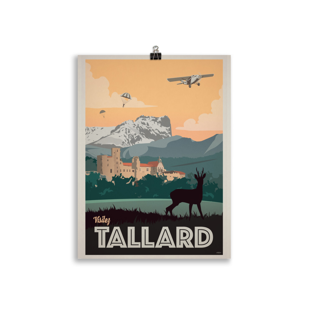Poster Travel Vintage "Tallard, Chateau et Parachutisme" – Image 2