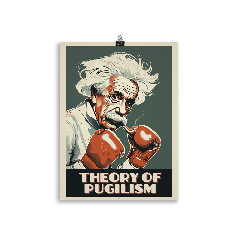 Poster Pop Art Albert Einstein "Theory of Pugilism" – Image 2