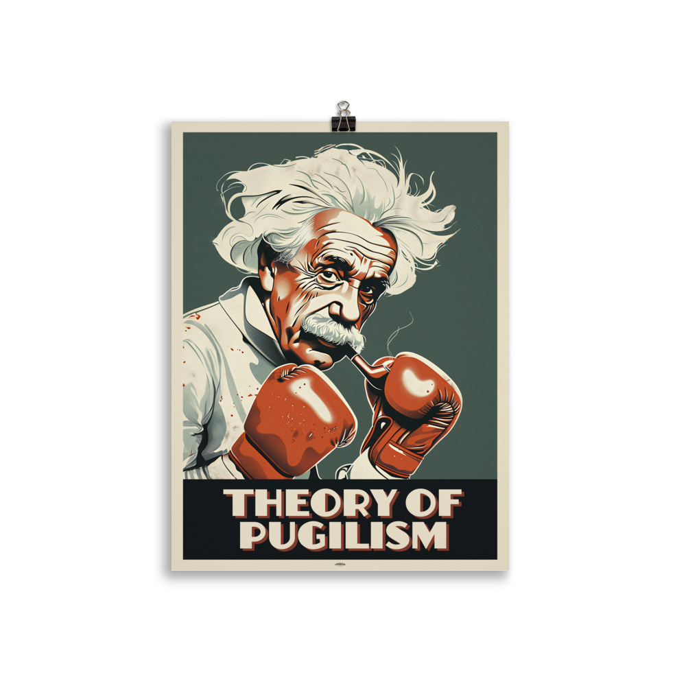 Poster Pop Art Albert Einstein "Theory of Pugilism" – Image 3