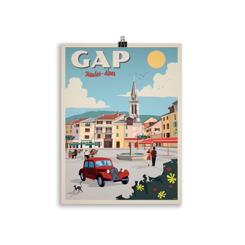 Poster Travel Vintage "Gap, Hautes Alpes" – Image 2
