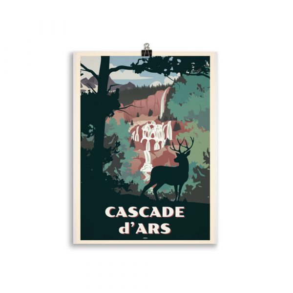 Poster Travel Vintage " Cascade d'Ars" Ariège – Image 2