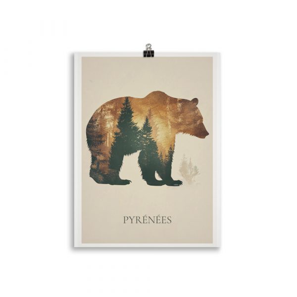 Poster Vintage Déco "La marche de l’Ours des Pyrénées" – Image 2
